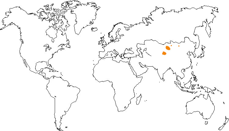 Aire de répartition du cheval de Przewalski