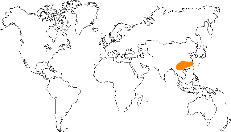 Aire de répartition de l'élaphode