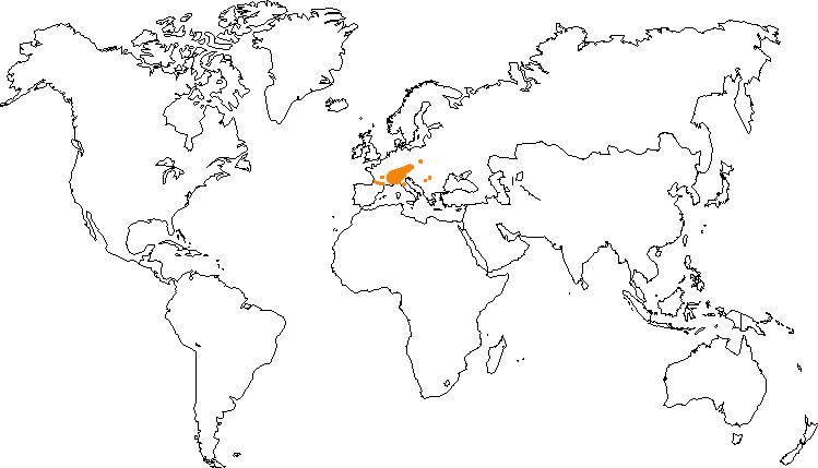 Aire de répartition de la marmotte des Alpes