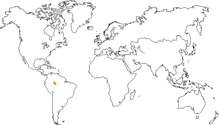 Aire de répartition du saïmiri à tête noire