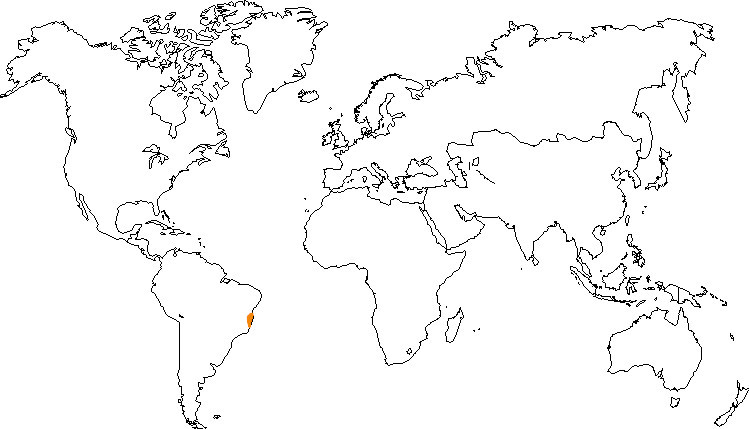 Aire de répartition du tamarin lion à tête dorée