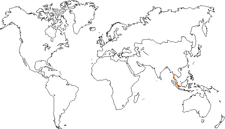 Aire de répartition du tapir de Malaisie