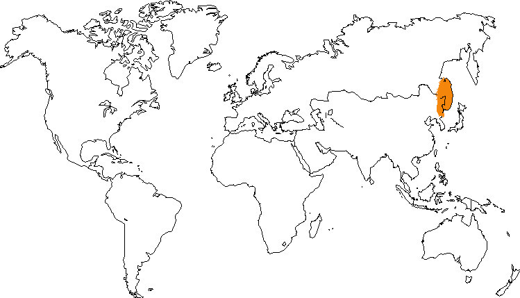 Aire de répartition du tigre de Sibérie