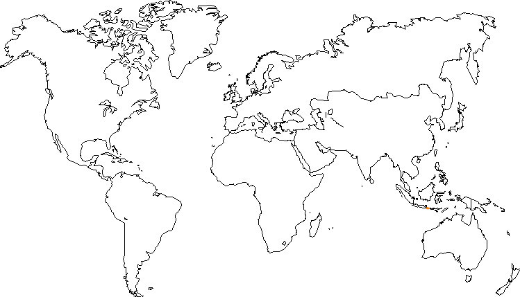 Aire de répartition de l'étourneau de Bali